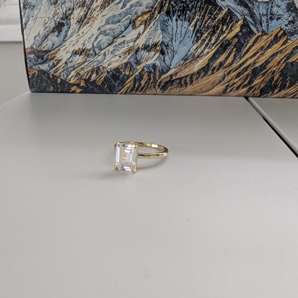 .925 Sterling Silver Ring with Clear Stone